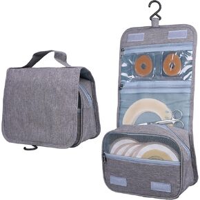 Ostomy Colostomy Travel Bag,Hanging Organizer Bag Accessory Storage Bags Pouch for Ostomy Supplies (Grey) (Navy Blue)