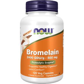 NOW Bromelain 500 mg,120 Veg Capsules