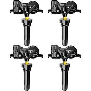 4Pcs TPMS Sensor, 433Mhz OE 68313387AB 68193586AC 68252493AB Pre-Programed Tire Pressure Monitoring System Sensors Compatible with Chrysler for Jeep for Dodge for Fiat Set of 4