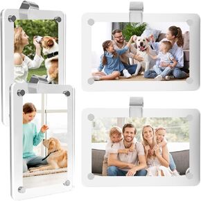 4 Pack Car Sun Visor Photo حامل صور ، إطار صورة للسيارة المخصصة للاكريليك المغناطيسي ، إكسسوارات السيارات المخصصة التي يمكن استخدامها لإضافة صور شخصية