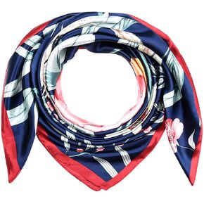 corciova 35 x 35 Large Square Hair Scarf for Women Silk Like Curly Headband Tie Sleeping at Night Fashion Bandana Headscarf