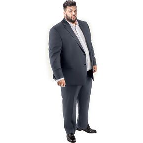 GATMSTZ Mens Suits Big and Tall 2 Pieces Blazer Pants Set Classic Fit