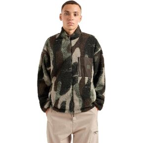 Armani Exchange Men's Faux Sherpa Artful Camo Zip Up Jacket