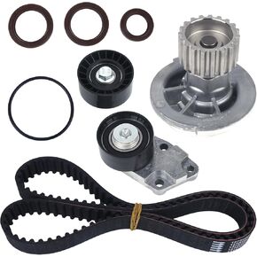 Timing Belt Kit with Water Pump Fit for 2004-2008 Chevy Aveo, 2006-2008 Aveo5 1.6L L4#TCK335, TCKWP335, TS26335, 130-1920