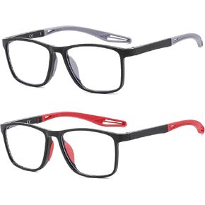 نظارات قراءة Suertree تحجب الضوء الأزرق، نظارات قراءة للنساء والرجال، إطارات نظارات عصرية مضادة للأشعة فوق البنفسجية، 4 عبوات
