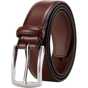 KM Legend Mens Leather Dress Belt for Work Business and Casual