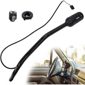 F2TZ-7210-F Transmission Gear Shifter Lever Set with Overdrive Shift Button and Cap Compatible with 1992-1997 Bronco F150 F250 F350 F53 F59 Replace for F4TZ-7210-B