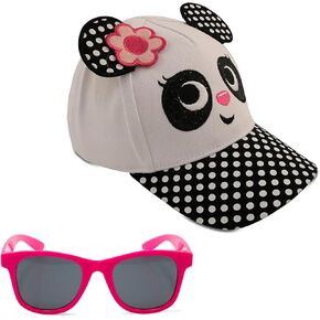 Girls Cotton Baseball Caps with 3D Animal Critters (Toddler) With Sunglasses