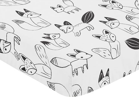 Fitted Crib Sheet for Grey and White Woodland Deer Baby/Toddler Bedding Set Collection - Deer Print in Saudi Arabia