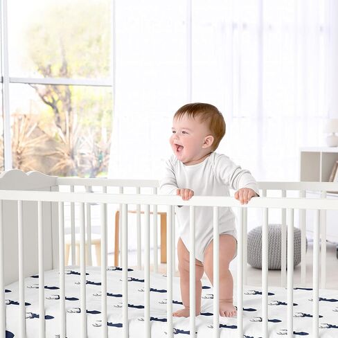 Fitted Crib Sheet for Grey and White Woodland Deer Baby/Toddler Bedding Set Collection - Deer Print in Saudi Arabia