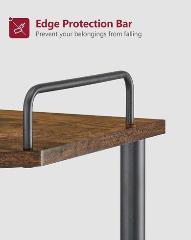 Tajsoon Corner Shelf Stand, 3 Tier Industrial Corner Shelves, Multipurpose Standing Display Shelf, Corner Shelving Unit for Bedroom, Living Room, Office, Kitchen, Rustic Brown in Kuwait