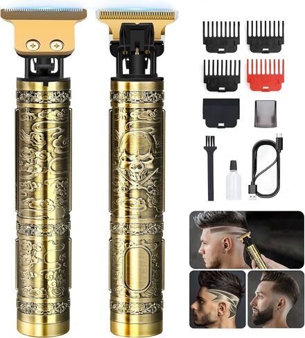 Professional Hair Trimmer for Men, Beard Trimmer Hair Clippers for Men, Cordless Rechargeable Hair Trimmer Metal Body Cutting Grooming Kit,Beard Shaver Barbershop in Saudi Arabia