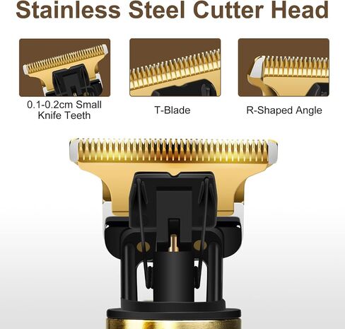 Professional Hair Trimmer for Men, Beard Trimmer Hair Clippers for Men, Cordless Rechargeable Hair Trimmer Metal Body Cutting Grooming Kit,Beard Shaver Barbershop in Saudi Arabia