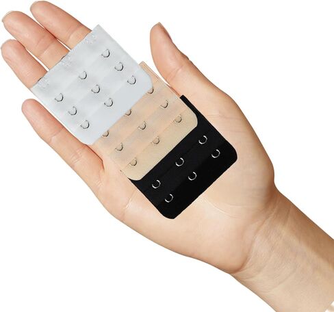 12 PCS Bra Extensers 3 Hooks ، Meactender Bra Bra ، و Soft and Mostral Design Tearch Extract 3 صفوف (أسود ، أبيض ، لون بشرة) in Saudi Arabia