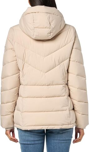 Calvin Klein Women's Hooded Zip Front Puffer Long Sleeve Coat in Saudi Arabia