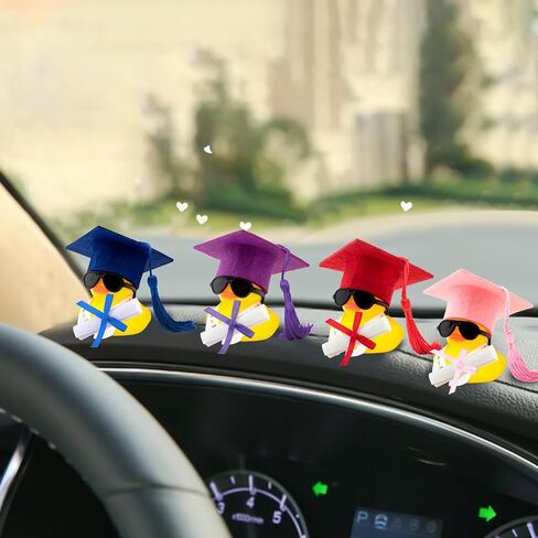 Wonuu Rubber Duck Car Decoration Gift ، شهادة وشاح التخرج للمساعد ، والبكالوريوس ، والخريجين ، والسيد ، والطبيب ، والأزرق in Saudi Arabia