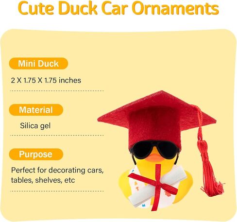 Wonuu Rubber Duck Car Decoration Gift ، شهادة وشاح التخرج للمساعد ، والبكالوريوس ، والخريجين ، والسيد ، والطبيب ، والأزرق in Saudi Arabia