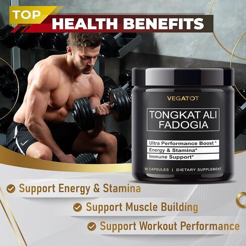 VEGATOT Fadogia Agrestis Tongkat Ali Ultra Herbal Supplement **USA Made and Tested** Potency Boosted with Creatine, L-Citrulline, L-Arginine - Promote Energy & Performance in Saudi Arabia