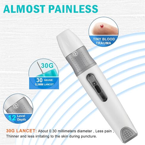 Lancets Blood ، Twist Top Lancets لأجهزة Lancing ، 350 Count ， 30 Lancets Gauge Diabetes لاختبار الجلوكوز في الدم ، متعدد الألوان in Kuwait