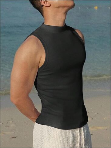 Sweatyrocks الرجال الصخور الصخري الدبابة قمة قميص نحيف ملائمة الصيف قمم أساسية in Kuwait