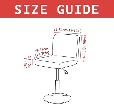 LightinThebox Bar Bar Cover Square Square Debivel Bar Seat Sent Velvet Bar Protour Cover Cover for Hight Leight Medium Low Low Low (2 Pack) (White) in Kuwait