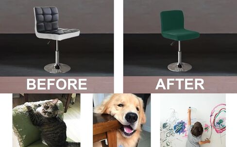 LightinThebox Bar Bar Cover Square Square Debivel Bar Seat Sent Velvet Bar Protour Cover Cover for Hight Leight Medium Low Low Low (2 Pack) (White) in Kuwait