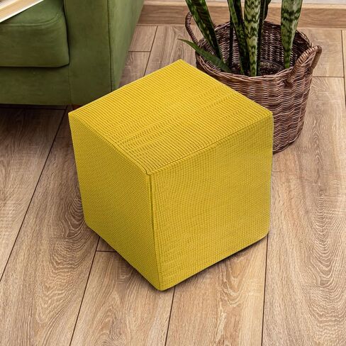 غلاف عثماني مربع Uxcell 18x18x18inch تمتد البوليستر القابلة للغسل القابلة للغسل العثمانية. in Kuwait