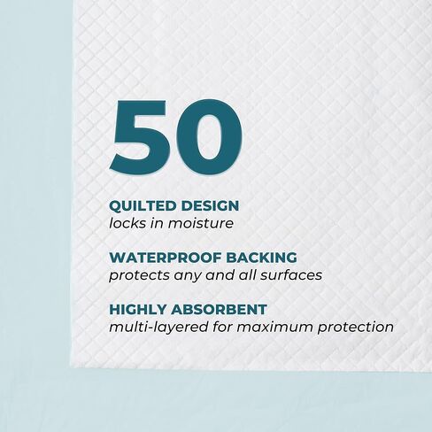 Underpads Green Lifestyle - منصات Chucks التي يمكن التخلص منها البالغين ، لاستخدامها كسلس ، PET ، منصات التبول للكلاب ، القطط ، الأرنب ، كبار السن (حزمة 50 - 36 × 36) in Kuwait