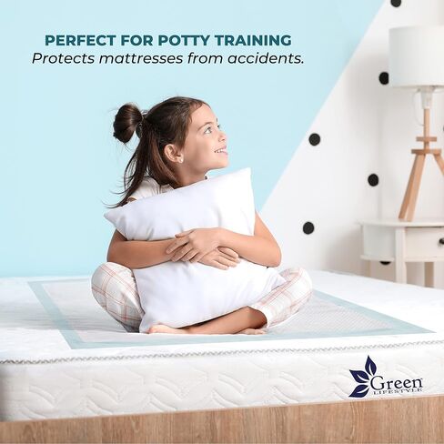 Underpads Green Lifestyle - منصات Chucks التي يمكن التخلص منها البالغين ، لاستخدامها كسلس ، PET ، منصات التبول للكلاب ، القطط ، الأرنب ، كبار السن (حزمة 50 - 36 × 36) in Kuwait