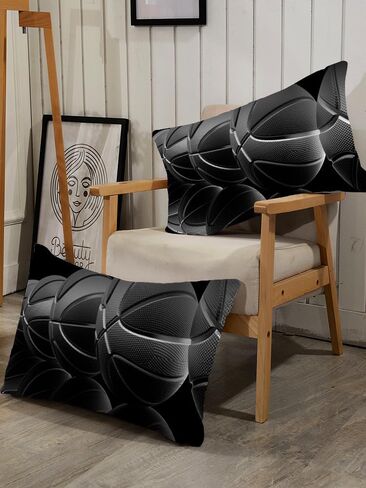 kxry Black Basketball Bedding Twin Size for Boys Kids Teens 3D Basketball Sports Comforter Sets Black and Grey Quilt 1 Comforter + 1 Pillow Case in Kuwait