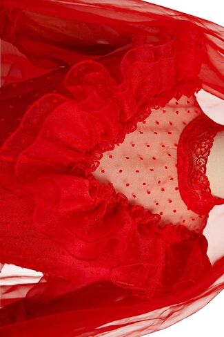 COSTHAT Women Girls Lydia Deetz Costume Halloween Beetle Bride Red Wedding Dress Outfits in Saudi Arabia