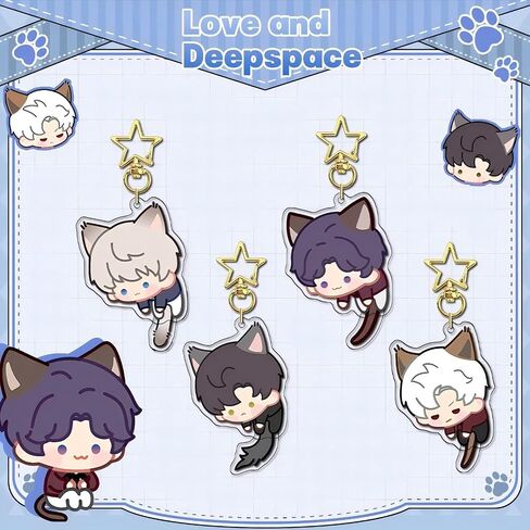 Love and Deepspace Keychain – 2.36" Character Charm with Rotatable Tail – Cute Game Accessory in Saudi Arabia