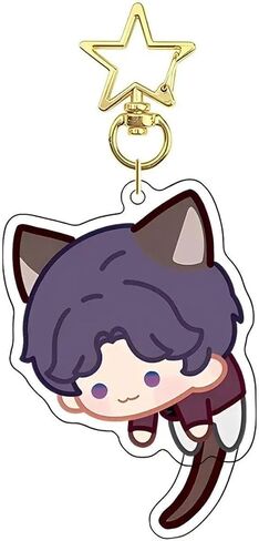 سلسلة مفاتيح الحب والفضاء - 2.36 "سحر حرف مع ذيل قابلة للدوار - ملحق لعبة لطيف in Kuwait