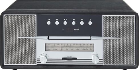 Crosley CR7016A-MA Rhapsody 3-Speed Turntable with Bluetooth, AM/FM Radio, CD Player, and Aux-in, Mahogany in Saudi Arabia