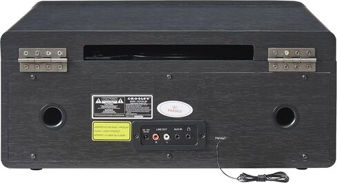 Crosley CR7016A-MA Rhapsody 3-Speed Turntable with Bluetooth, AM/FM Radio, CD Player, and Aux-in, Mahogany in Saudi Arabia