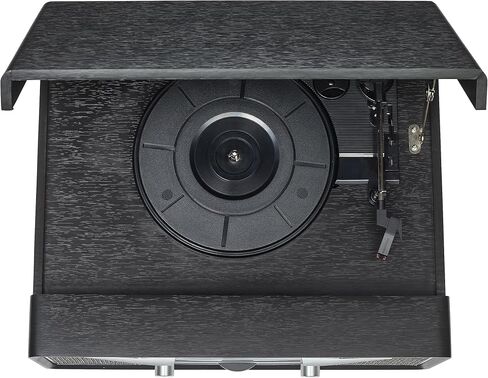Crosley CR7016A-MA Rhapsody 3-Speed Turntable with Bluetooth, AM/FM Radio, CD Player, and Aux-in, Mahogany in Saudi Arabia