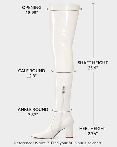 MUCCCUTE Thigh High Boots for Women Over the Knee Boots Gogo Boots Square Toe Chunky Heel Patent Leather Sexy Long Boots with Side Zipper in Saudi Arabia