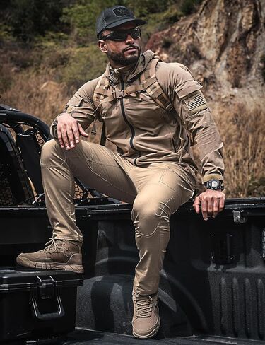 Men's Tactical Pants Flex Ripstop Cargo Trousers for Outdoor Hiking Work Casual Pants Large Capacity Clothing in Saudi Arabia