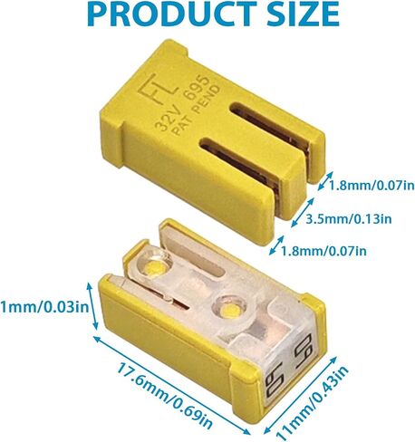 16 PCS 32V Mini Slotted Automotive MCASE Shaped Cartridge Fuse Kit, 15A/20A/25A/30A/40A/50A/60A in Kuwait