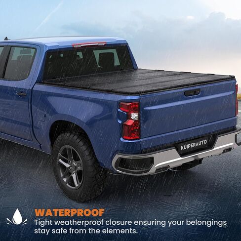Hard Folding Quad 4-Fold Tonneau Cover Compatible with 2024 2025 Chevy Silverado GMC Sierra 1500/2019-2023 Chevy Silverado GMC Sierra 1500 (ONLY New Body) Fleetside 5.8FT Truck Bed Cover in Saudi Arabia
