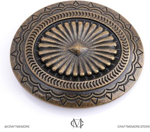 CRAFTMEMORE Western Oval Belt Buckle fits 1.5 Inch Belts, Sunburst Design HRBK Q2513 in Saudi Arabia