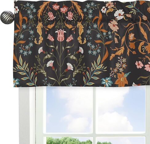 Sweet Jojo Designs Vintage Floral Boho Window Treatment Valance - Blush Pink, Yellow, Green and White Shabby Chic Rose Flower Farmhouse in Saudi Arabia