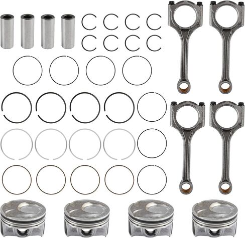 مكبس Carbhub و Rings Connecting Rod Kit متوافق مع Hyundai Elantra GT متوافق مع Kia Soul Forte Koup 2.0L 2014-2019 استبدل 230402E200 ، 23040 2E200 ، 23040-2E200 ، 23041 2E210 ، 23041 2E200 in Saudi Arabia