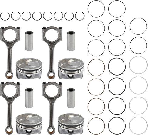مكبس Carbhub و Rings Connecting Rod Kit متوافق مع Hyundai Elantra GT متوافق مع Kia Soul Forte Koup 2.0L 2014-2019 استبدل 230402E200 ، 23040 2E200 ، 23040-2E200 ، 23041 2E210 ، 23041 2E200 in Saudi Arabia