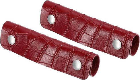 أغطية مقبض Uxcell 2 PCS ، غلاف PU Crocodile Pattern Prestor Wrap Cover Cover Groug Grip Protector (13x10cm ، Coffee) in Saudi Arabia