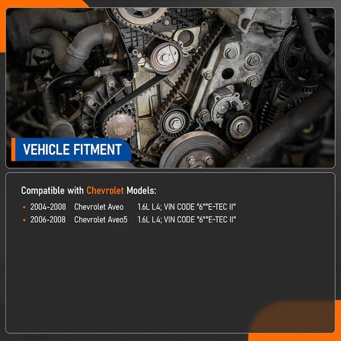 Timing Belt Kit with Water Pump Fit for 2004-2008 Chevy Aveo, 2006-2008 Aveo5 1.6L L4#TCK335, TCKWP335, TS26335, 130-1920 in Saudi Arabia