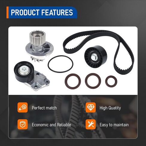 Timing Belt Kit with Water Pump Fit for 2004-2008 Chevy Aveo, 2006-2008 Aveo5 1.6L L4#TCK335, TCKWP335, TS26335, 130-1920 in Saudi Arabia