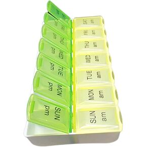 Pill Cutter and Organizer Combo, Twice a Day Madication Vitamin Cutter and Organizer (Premium Organizer)