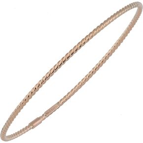 Kooljewelry 10k أصفر أو أبيض أو ذهبي رويد 2 مم سوار التصميم
