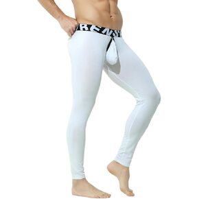 Men’s Removable Pouch Long Johns Thermal Underwear Pants Bottom Leggings
